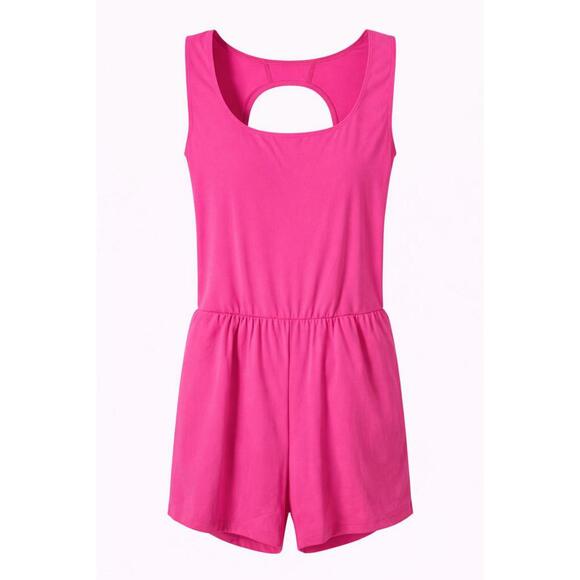 NWT Halara Bright Pink Romper with Open Back Size XL - Picture 2 of 7